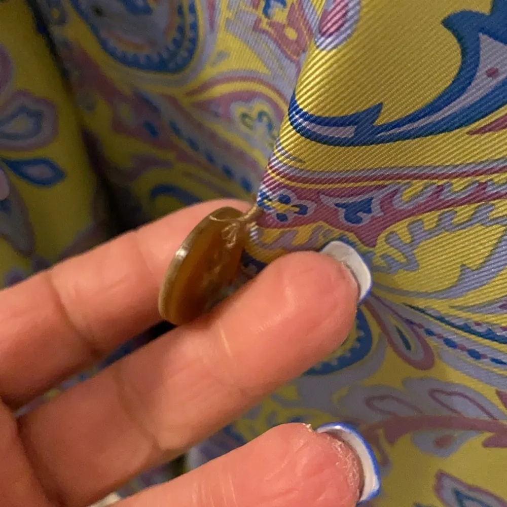 J. McLaughlin Silk Paisley Print Trench Coat - Image 7