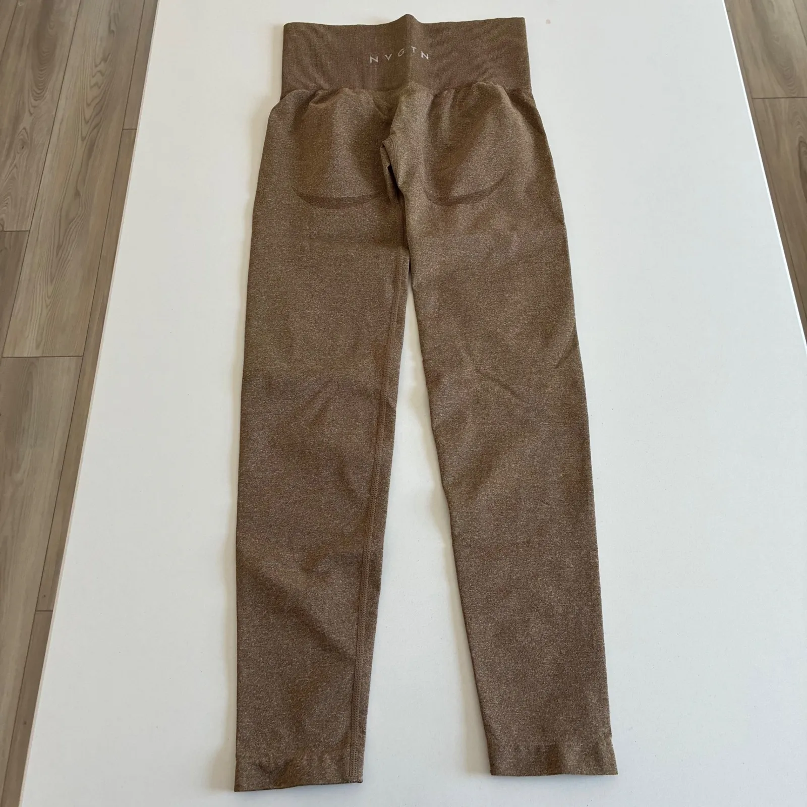 NVGTN Seamless Leggings Brown XS High Waisted Workout Fitness Athletic - Image 7