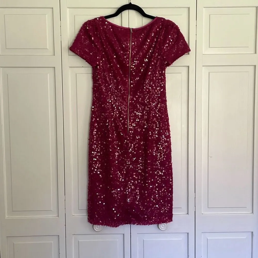 Tahari pink sequin sheath dress size 2 - Image 6