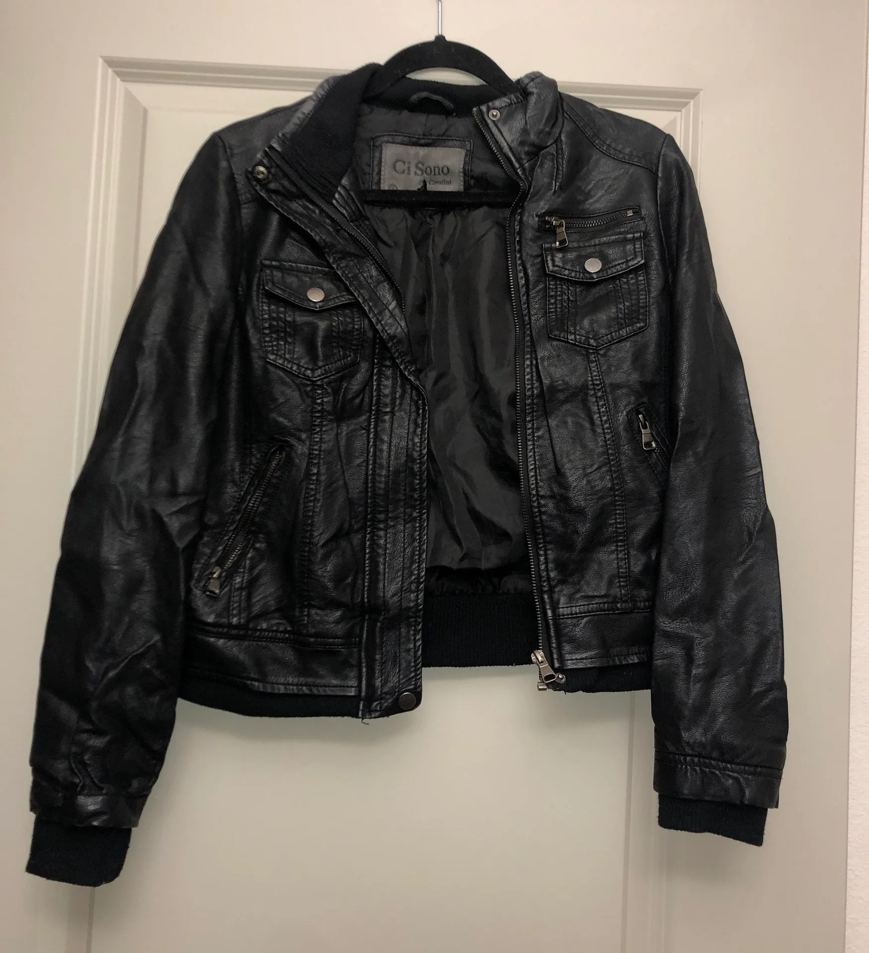 Black Leather Jacket - Image 2
