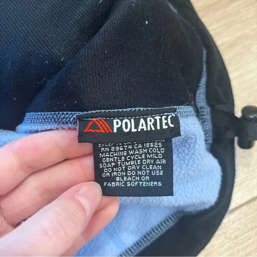 Mountain Hardwear Women’s Blue Polartec Full Zip Fleece Vest Size 10 - Image 3