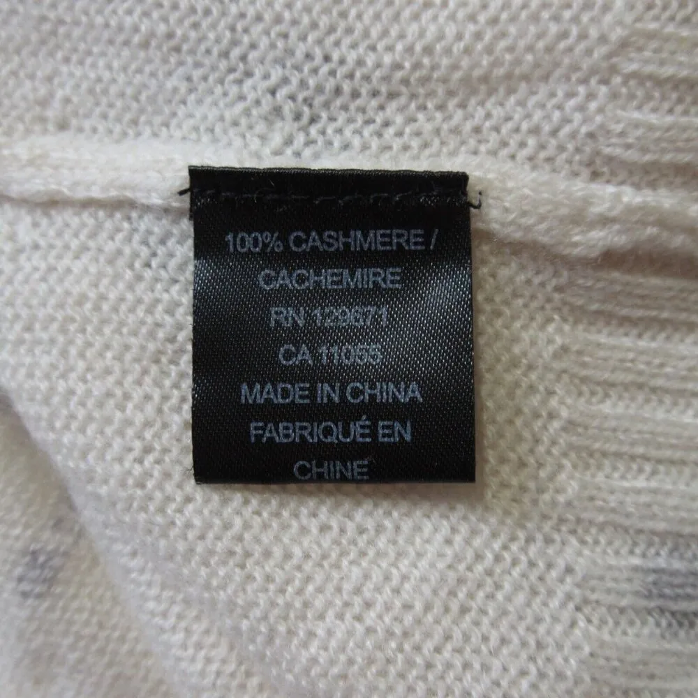 NWT Skull Cashmere Turtleneck in Chalk Skiing Skulls Print Boxy Sweater S - Image 4