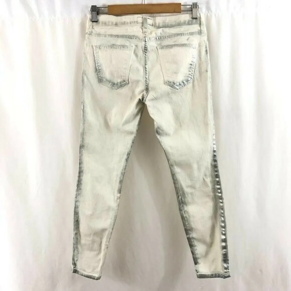 Current Elliott Womens Jeans The Stiletto Skinny Washed Out Silver White Size 26 - Image 4
