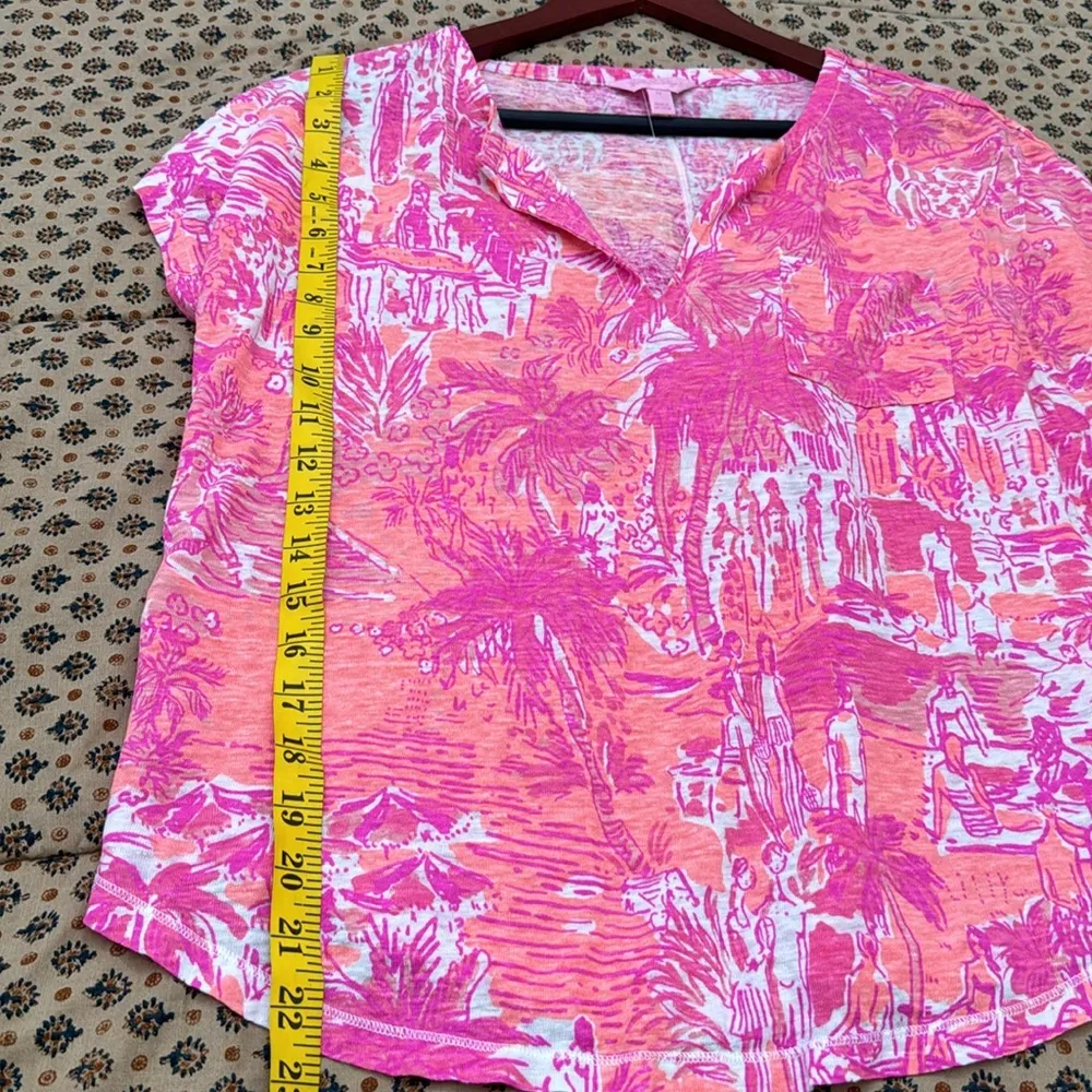 Lilly Pulitzer cap sleeve top sz M - Image 6