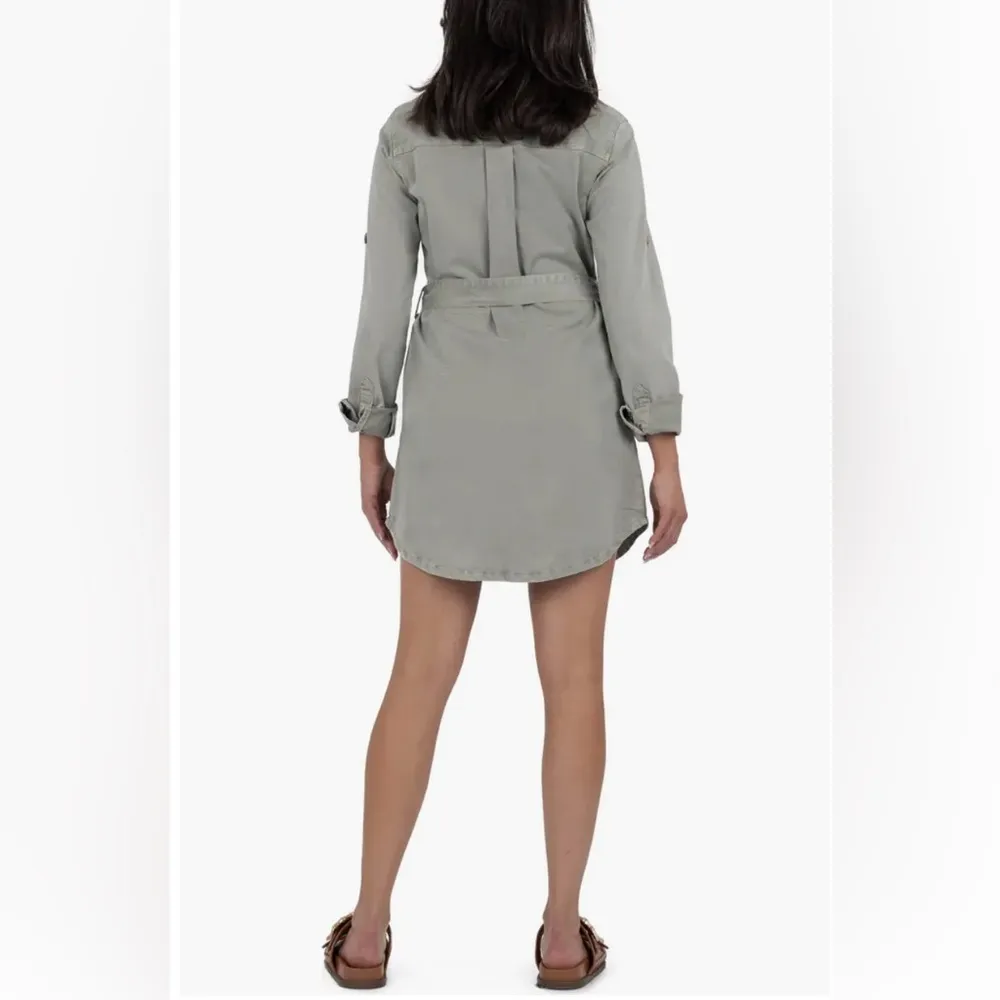NWT KUT from the Kloth Alva Long Sleeve Belted Shirt Dress - Image 2