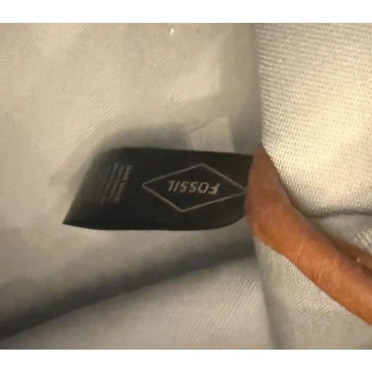 Fossil Tote Bag Womens Floral Print Coated Canvas Brown Leather Purse Wristlet - Image 8