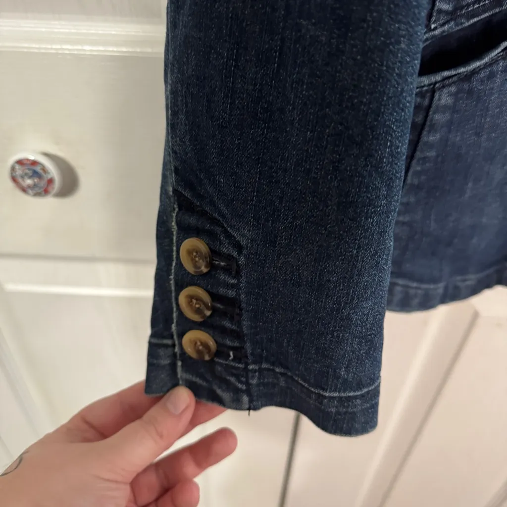 Coldwater Creek blue denim button up jacket size 16 - Image 4