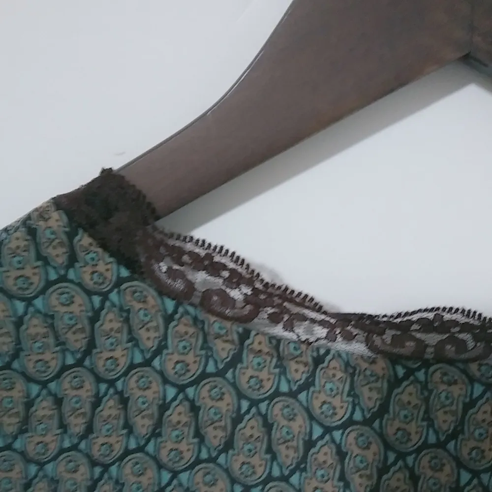 Emma James 12 Brown Turquoise Crossover Top - Image 8