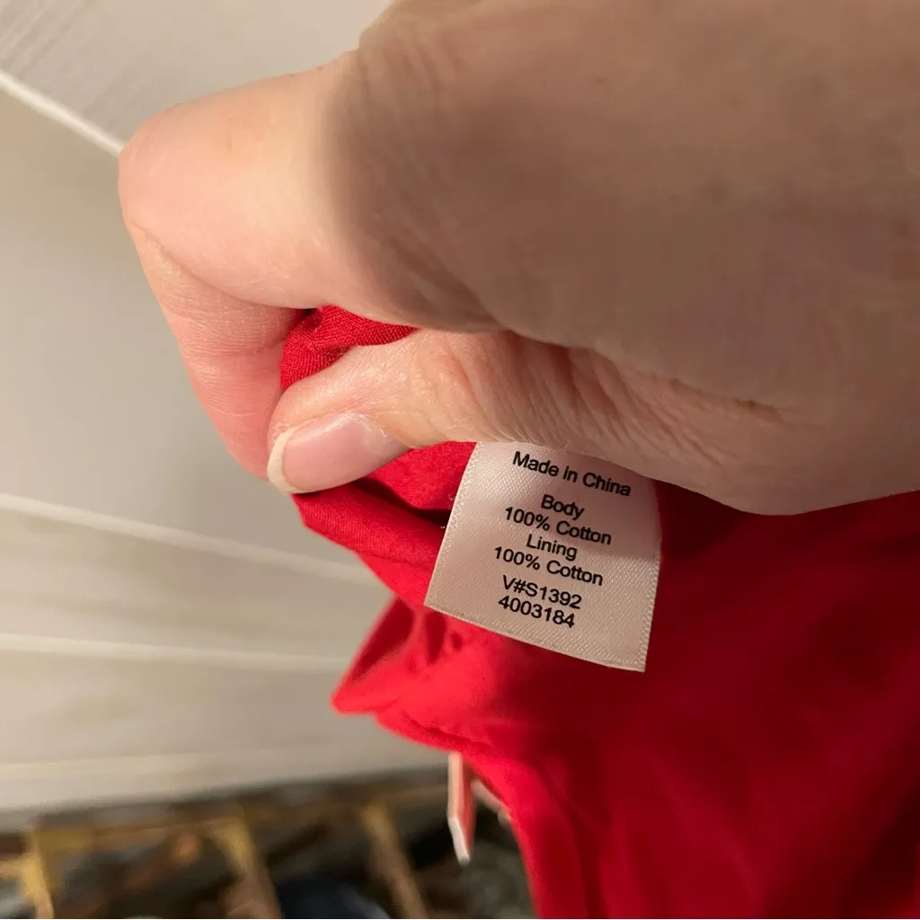 Cute distressed cherry ruffle lady in red faux wrap front tiered maxi dress - Image 7