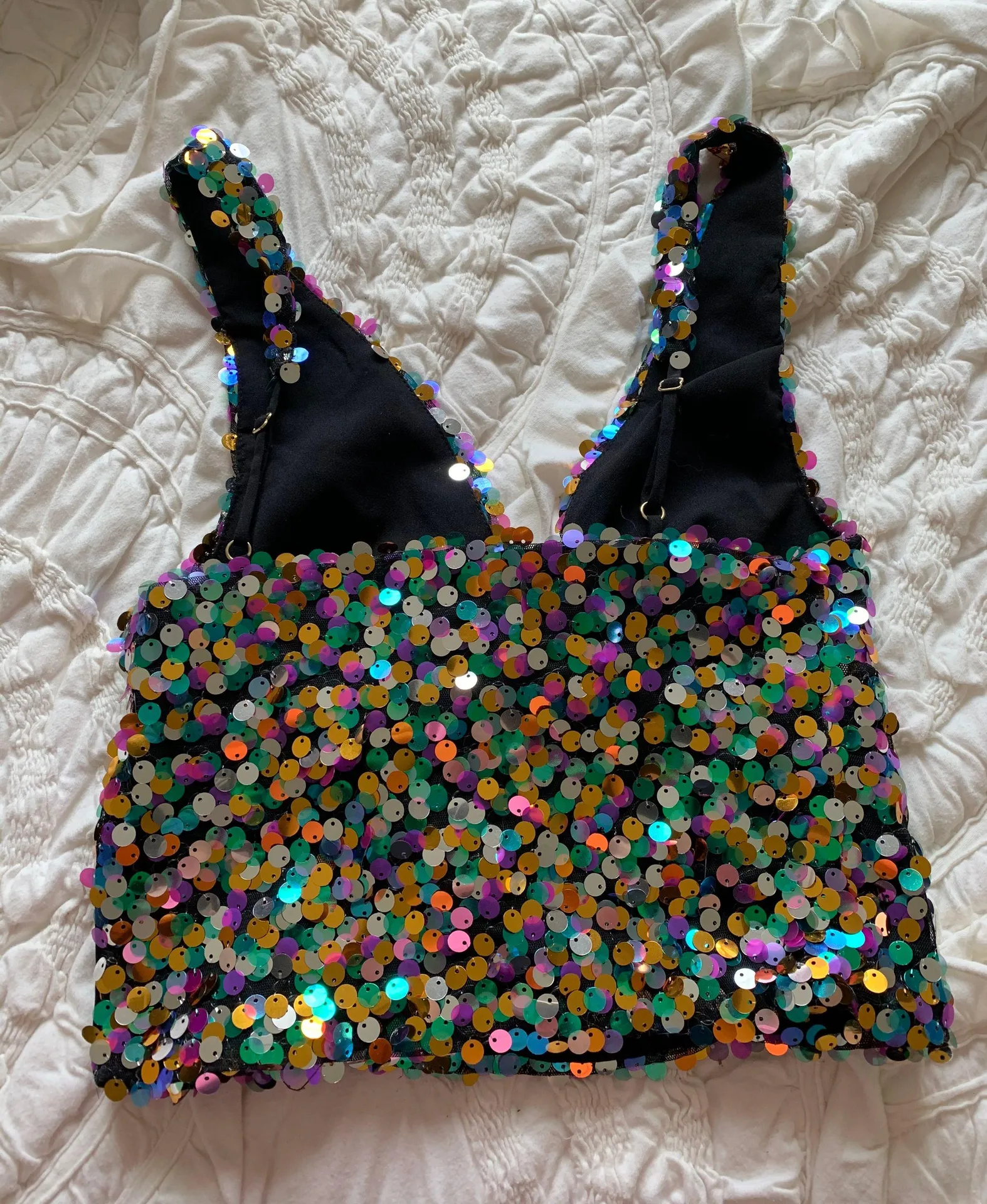 ZARA Sequin Crop Top - Image 2