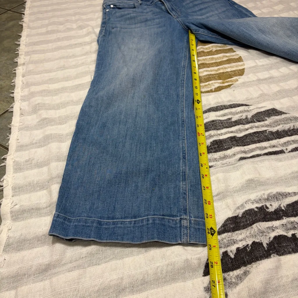 PAIGE Jeans Womens 29 Nellie Wide Leg Cropped Denim Stretch (35x25) Casual - Image 8