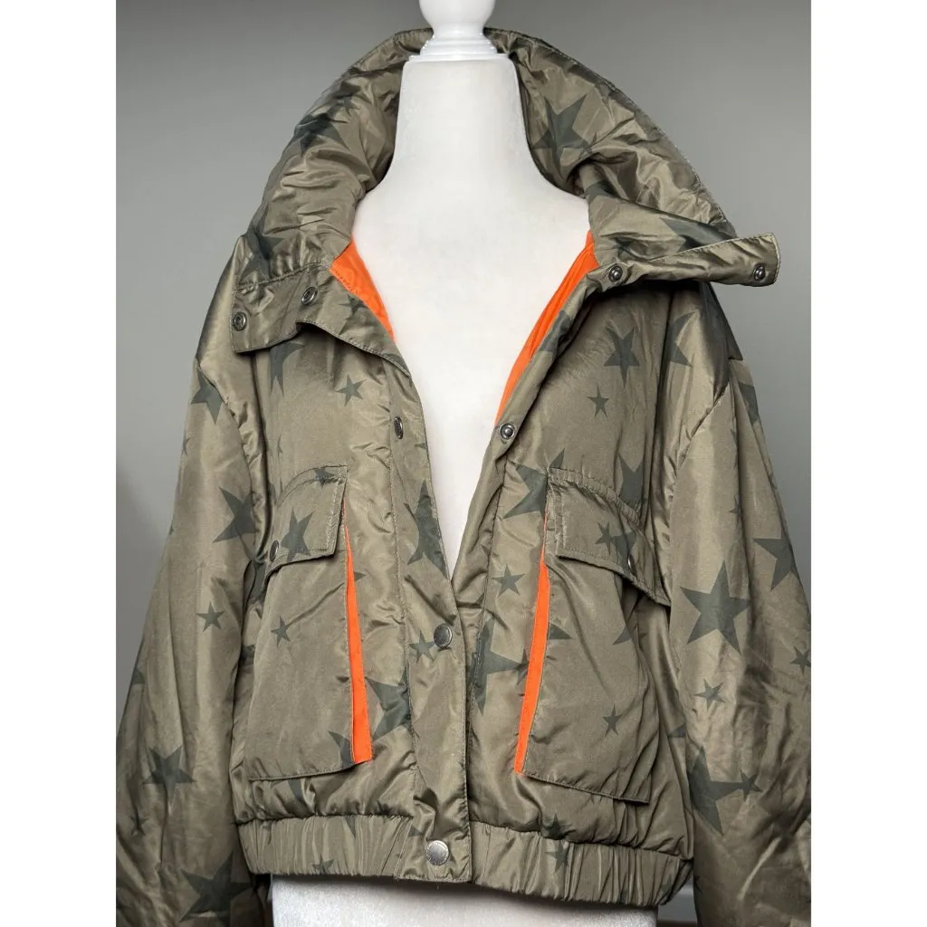 NEW Cato Women XL Puffer Jacket Olive Green Quilted Winter Coat Insulated Warm - Image 3