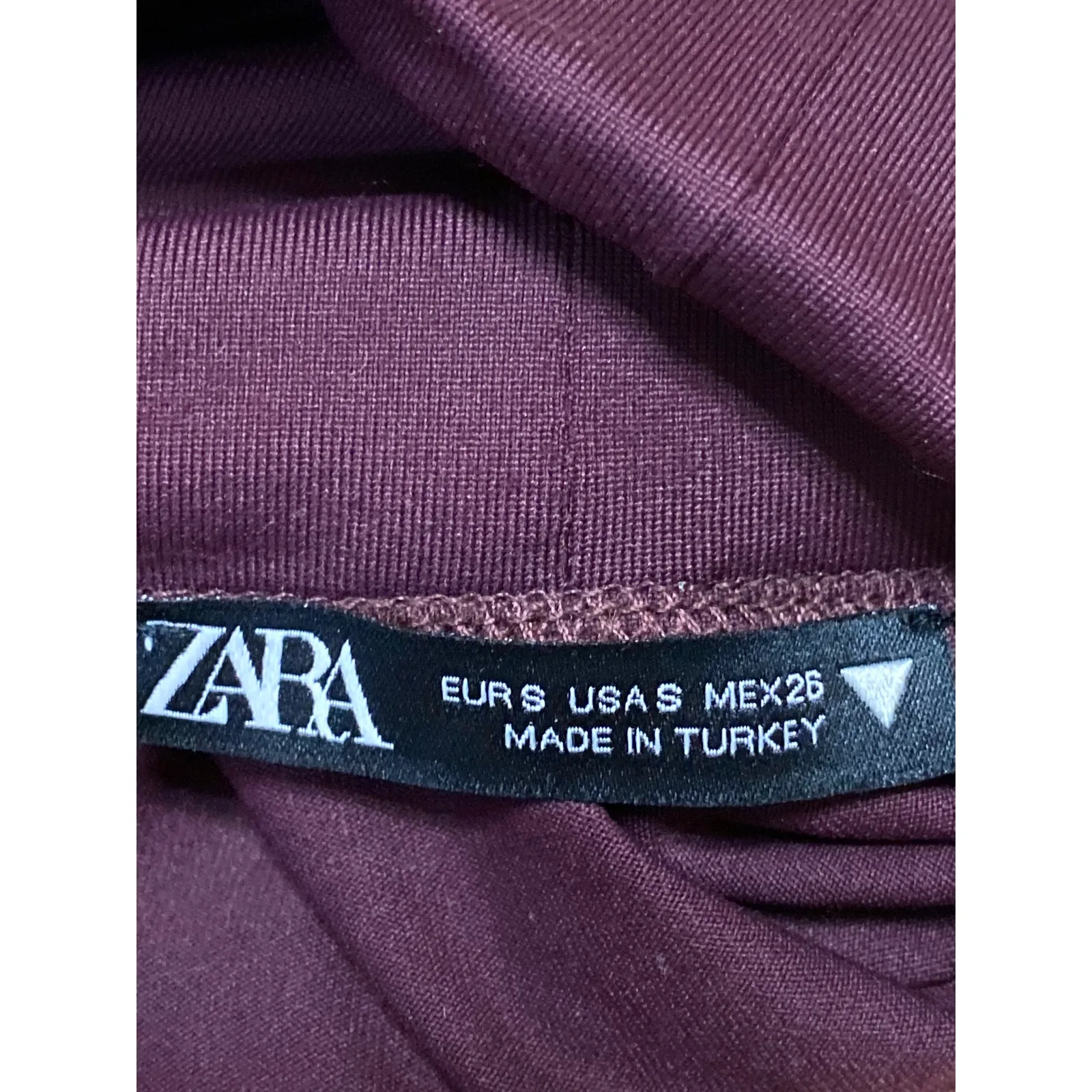 Zara Women's Red Burgundy Sleeveless Turtleneck Thong Tank Bodysuit top Size S - Image 5
