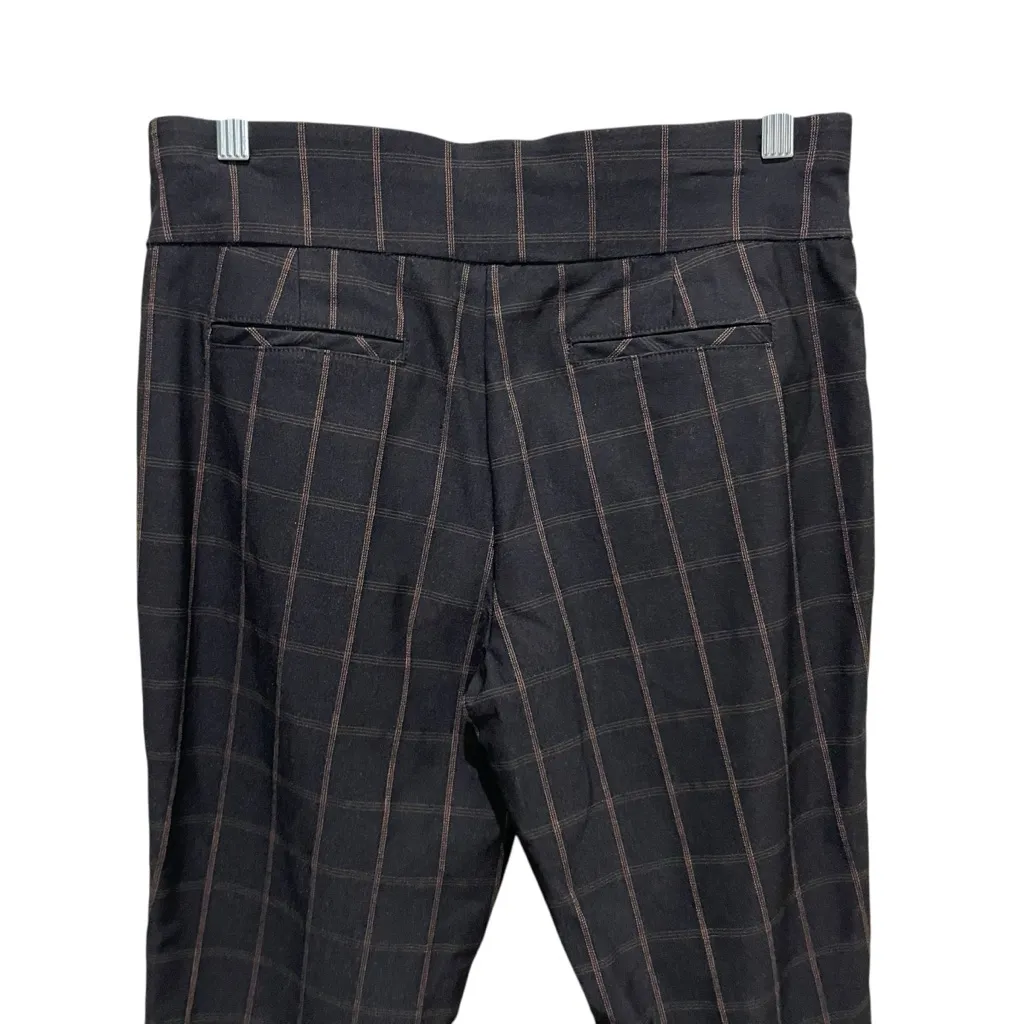 Anne Klein Black Windowpane Plaid Slim Pants Women’s Size 8 - Image 4