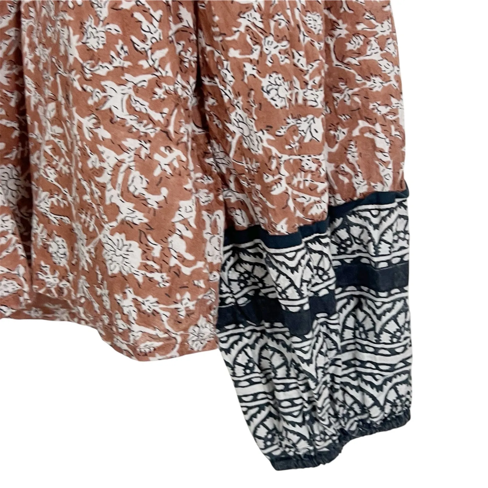 Cleobella Mauve Floral Print Nasir Blouse Top in Raja Size Small - Image 4