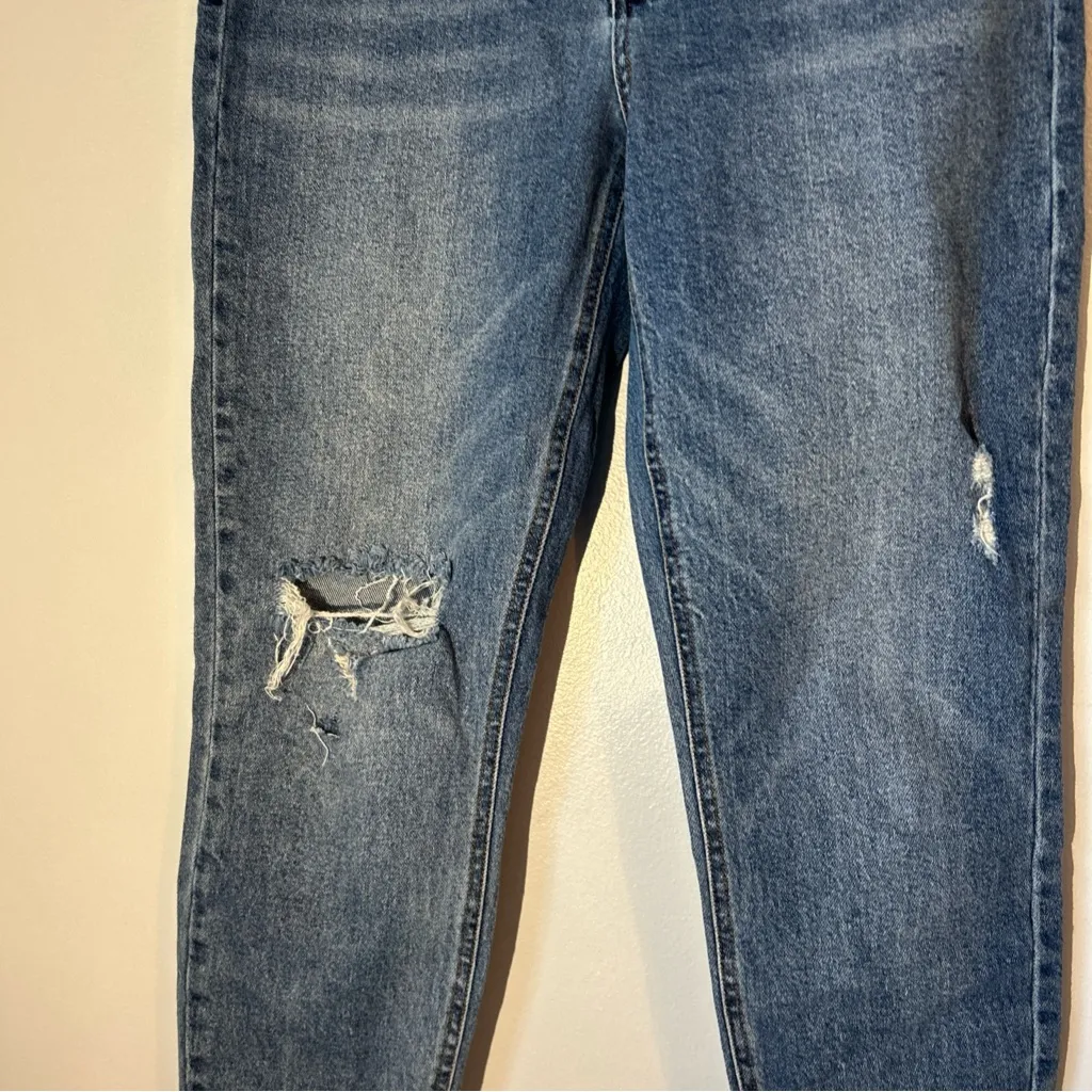 Anthropologie Unpublished Blue Ankle Cropped‎ Distressed Jeans - Image 3