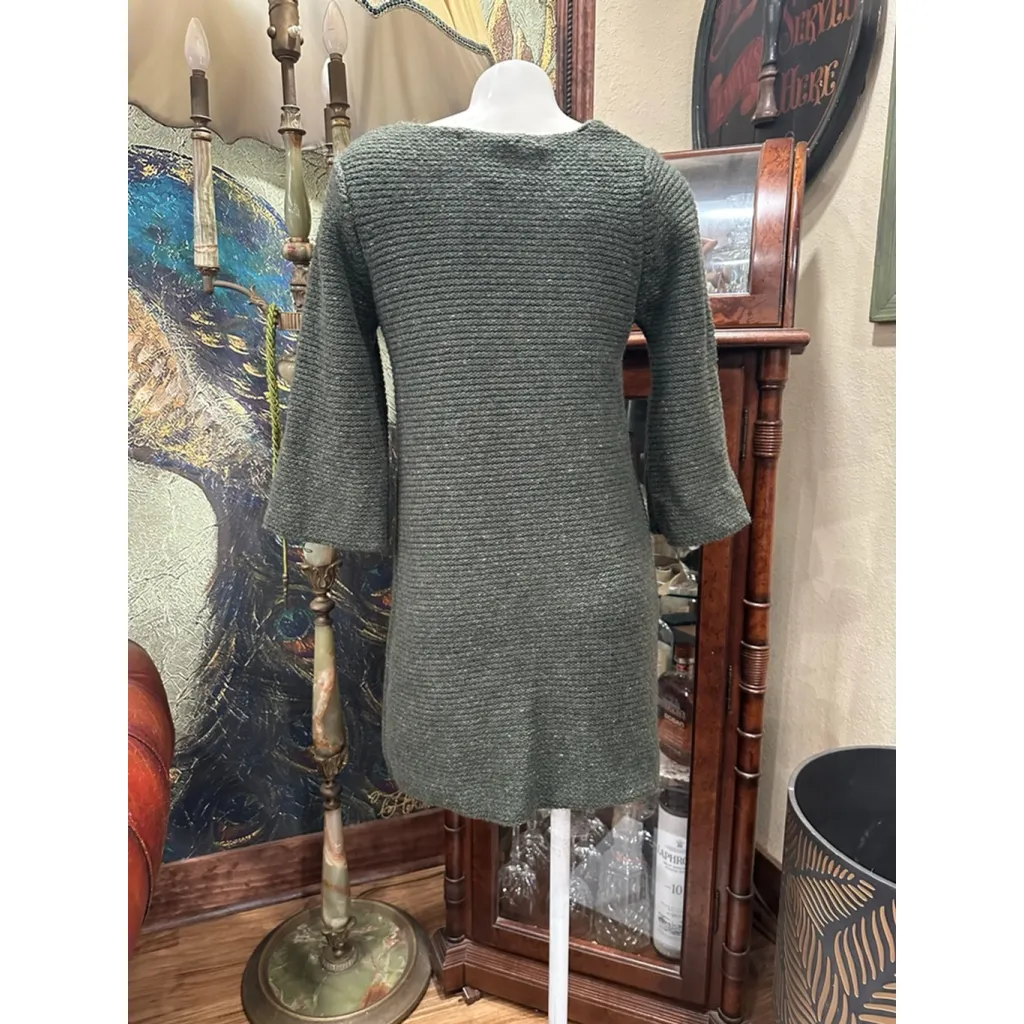 Women's MAX STUDIO Green Knit Mini Dress M - Image 3
