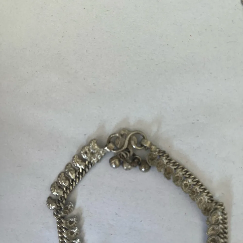 Silver Ankle Bracelets, a pair, loop closure with bells - Image 7