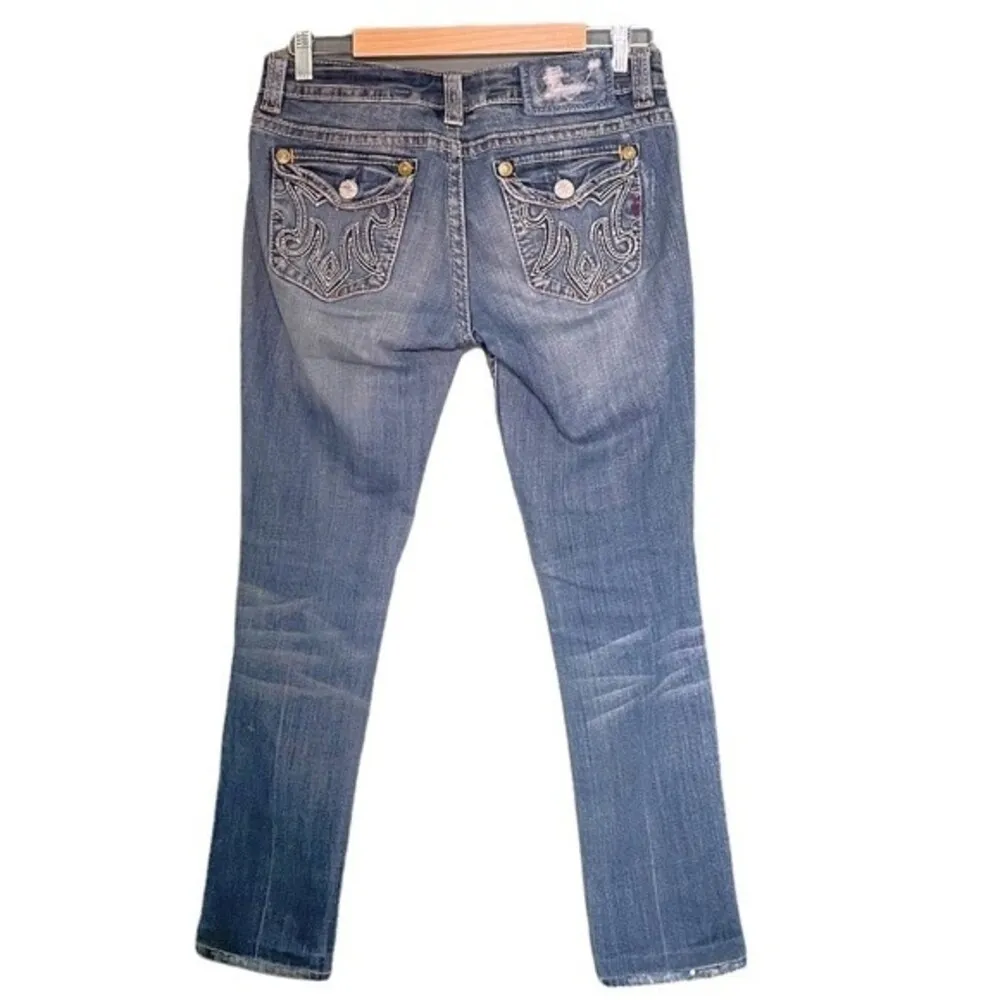 Mek Denim Y2K Back Flap Jean Medium Wash Straight Leg Size 28 | 6 Grunge 2000s Blue - Image 2