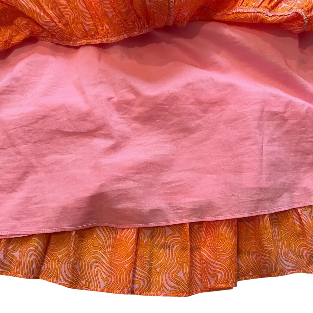 NWT, Cinq à Sept Summer Waves "Letitia" Dress, Pink Flamingo/Orange, Sz 0 - Image 13