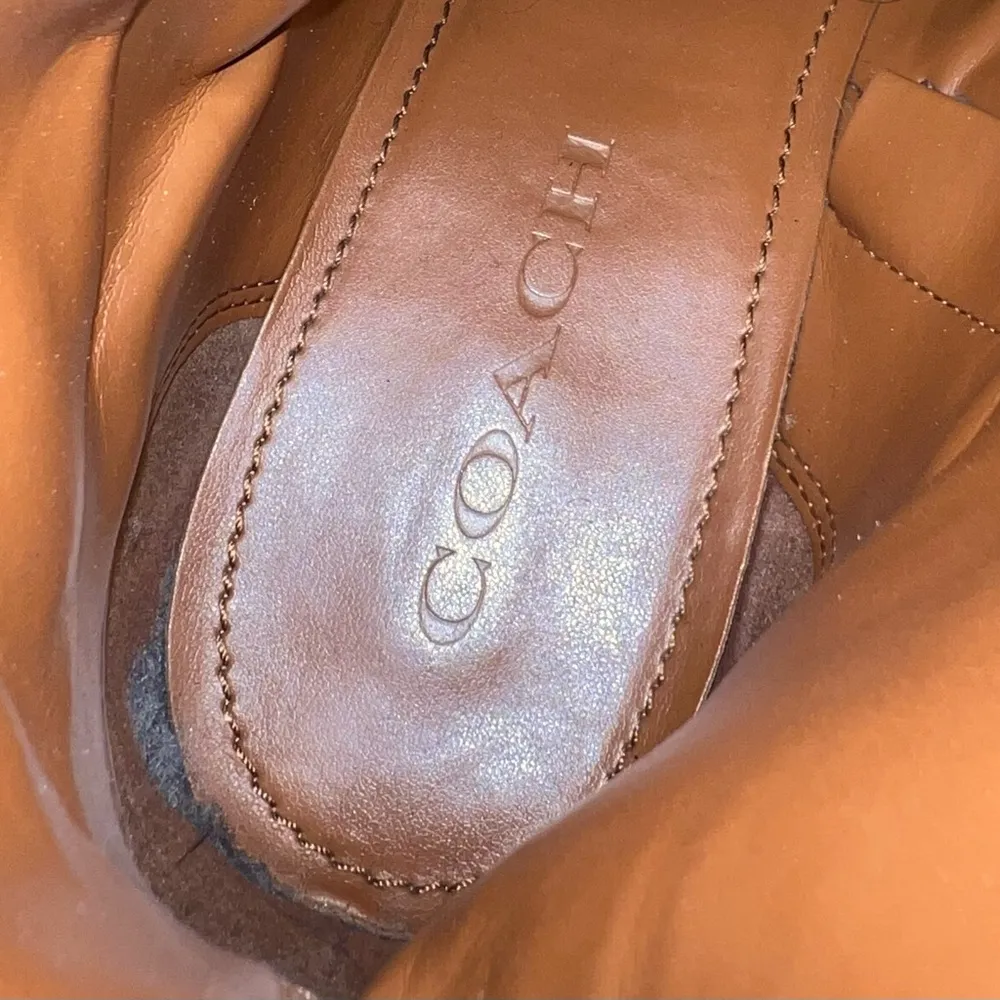 Coach Black Logo Leather Dean Boots Size 7.5 $295 - Image 14