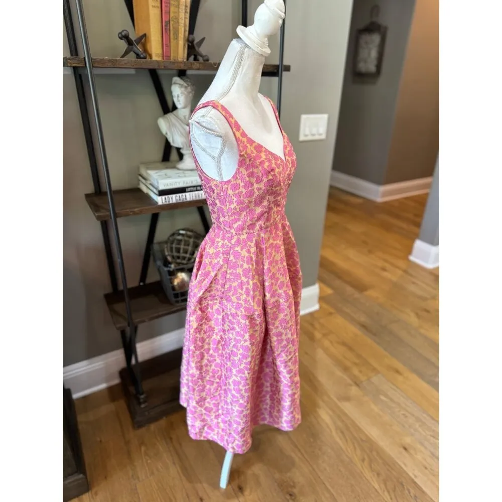 Jill Jill Stuart Sweetheart Fit and Flare Dress Babydoll Pink Womens Size 4 - Image 6