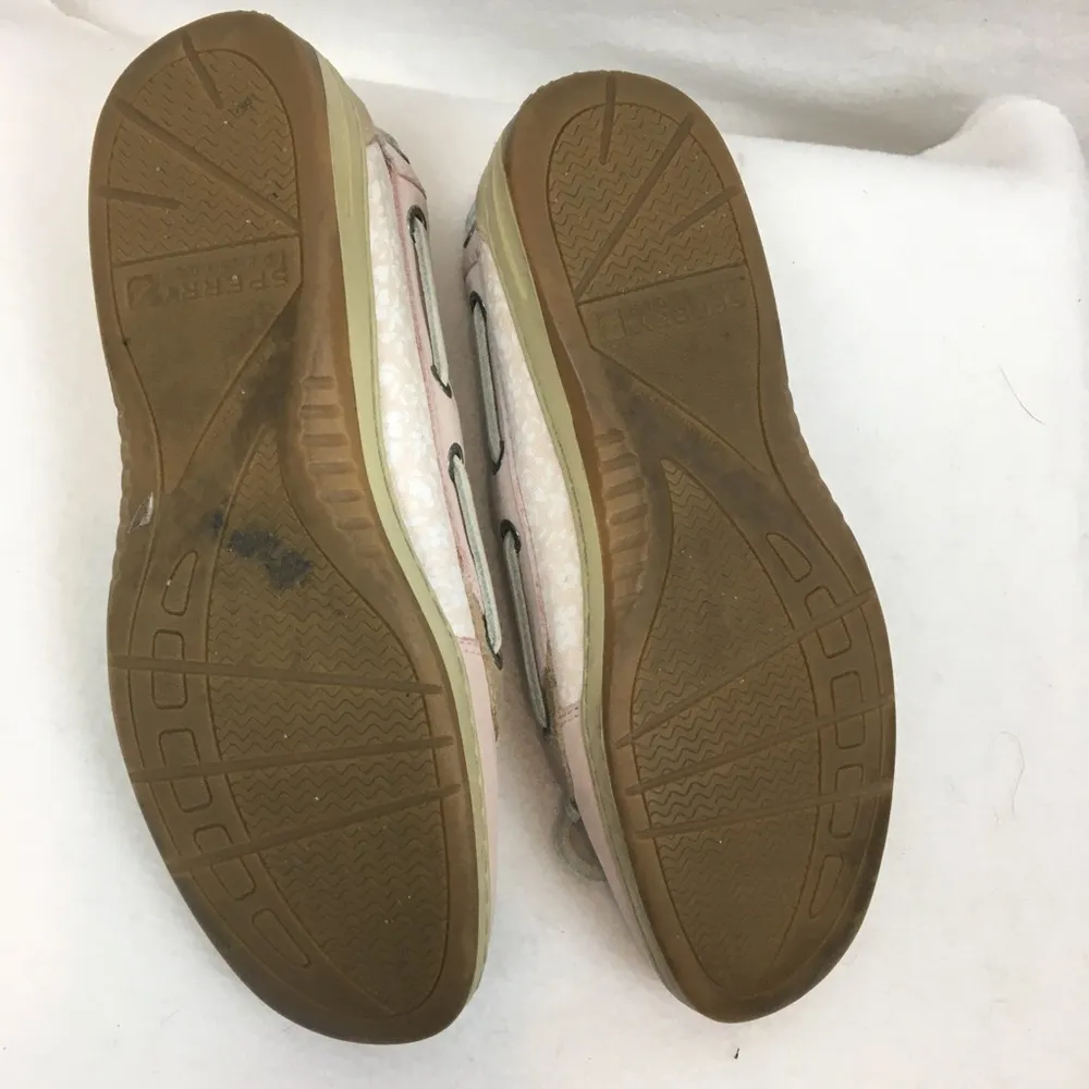 Sperry Pink & Tan Leather Angelfish Topsider Shoe 7 - Image 6
