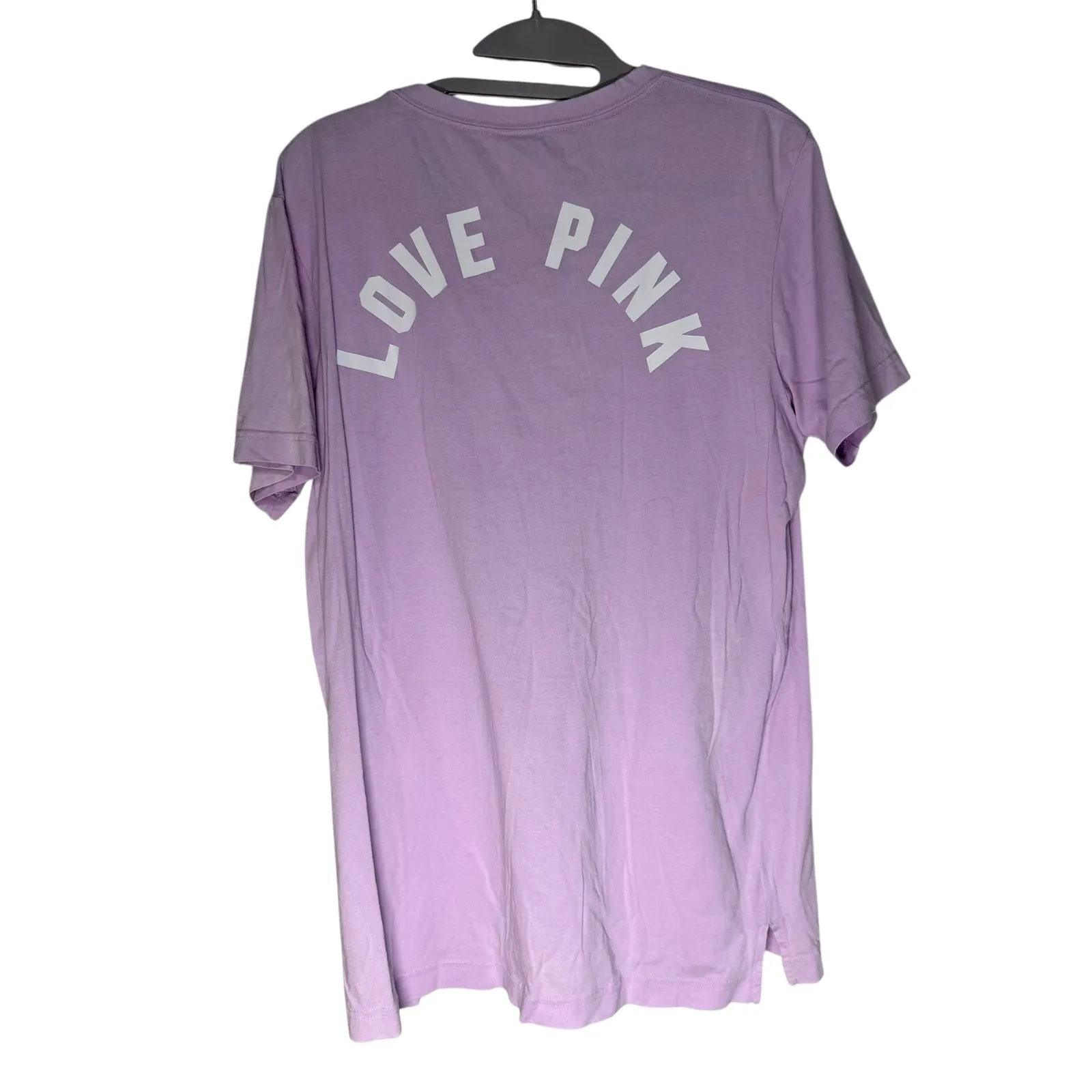 PINK Victoria's Secret Lavender Dog Graphic Lace Up Short Sleeve T-Shirt - Image 8