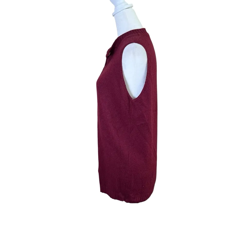 VTG 60s Montgomery Ward Orlon Acrylic Women’s Sleeveless Knit Top Vest Button - Image 5