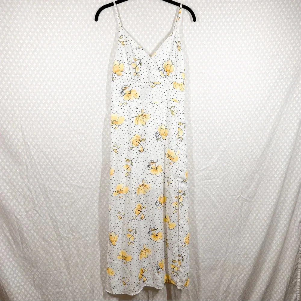 Abercrombie & Fitch NWT White‎ Yellow Romantic Floral Maxi Slip Dress - Image 2