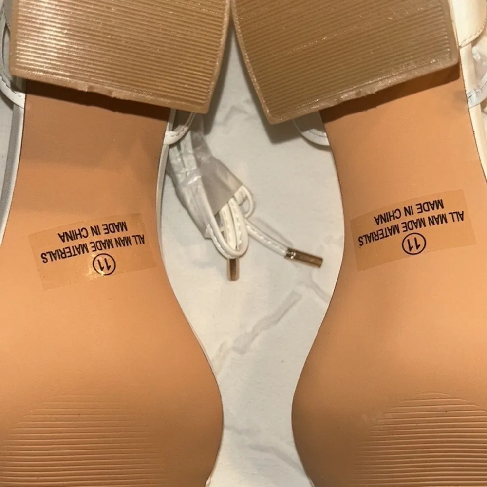 ASOS Lulu’s White Strappy Sandals (Size 11) - Image 4