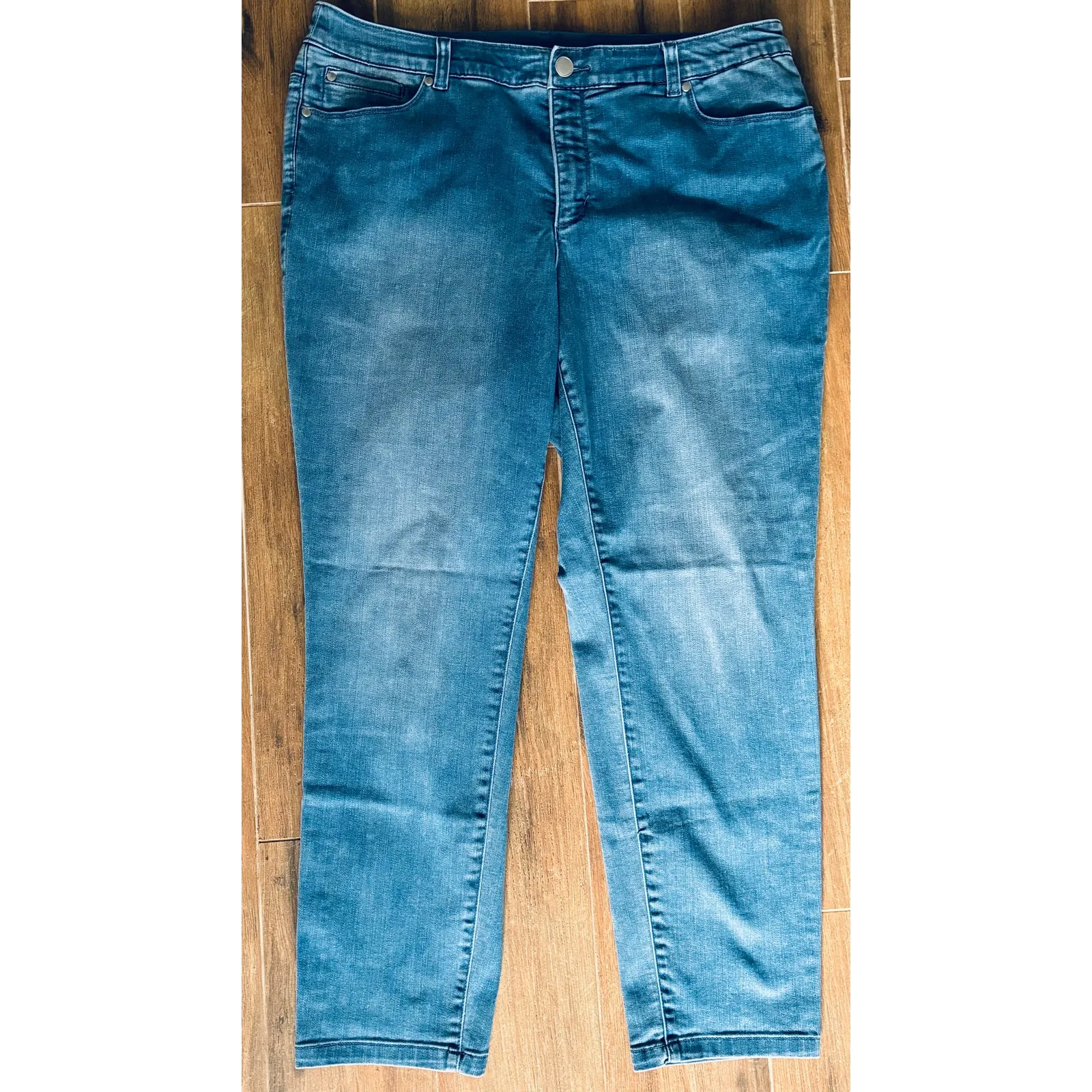 Signature Slimming Jeans CJ Banks 16W Straight Leg Blue - Image 3