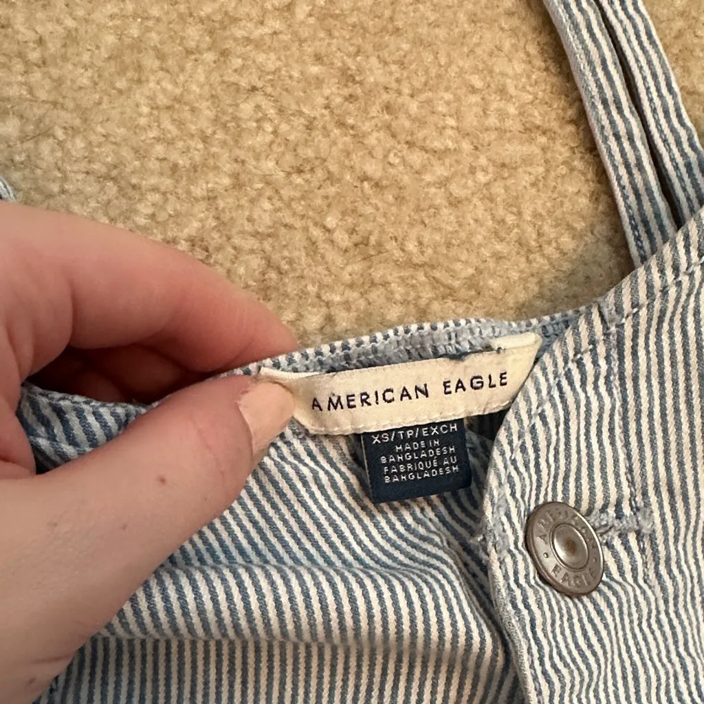 American Eagle Striped Sleeveless Button-Down Dress - Image 2