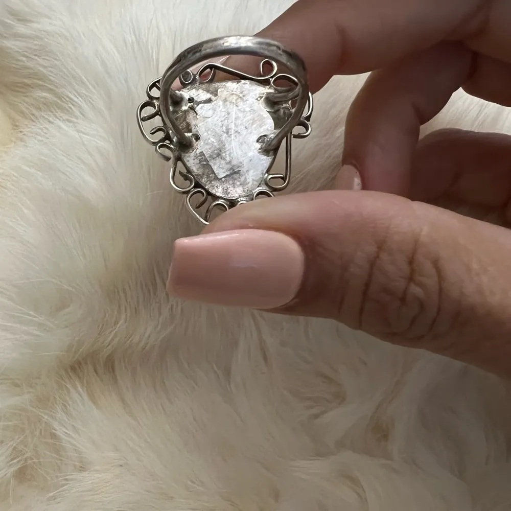 Vintage Turquoise Sterling Silver Ring - Image 7