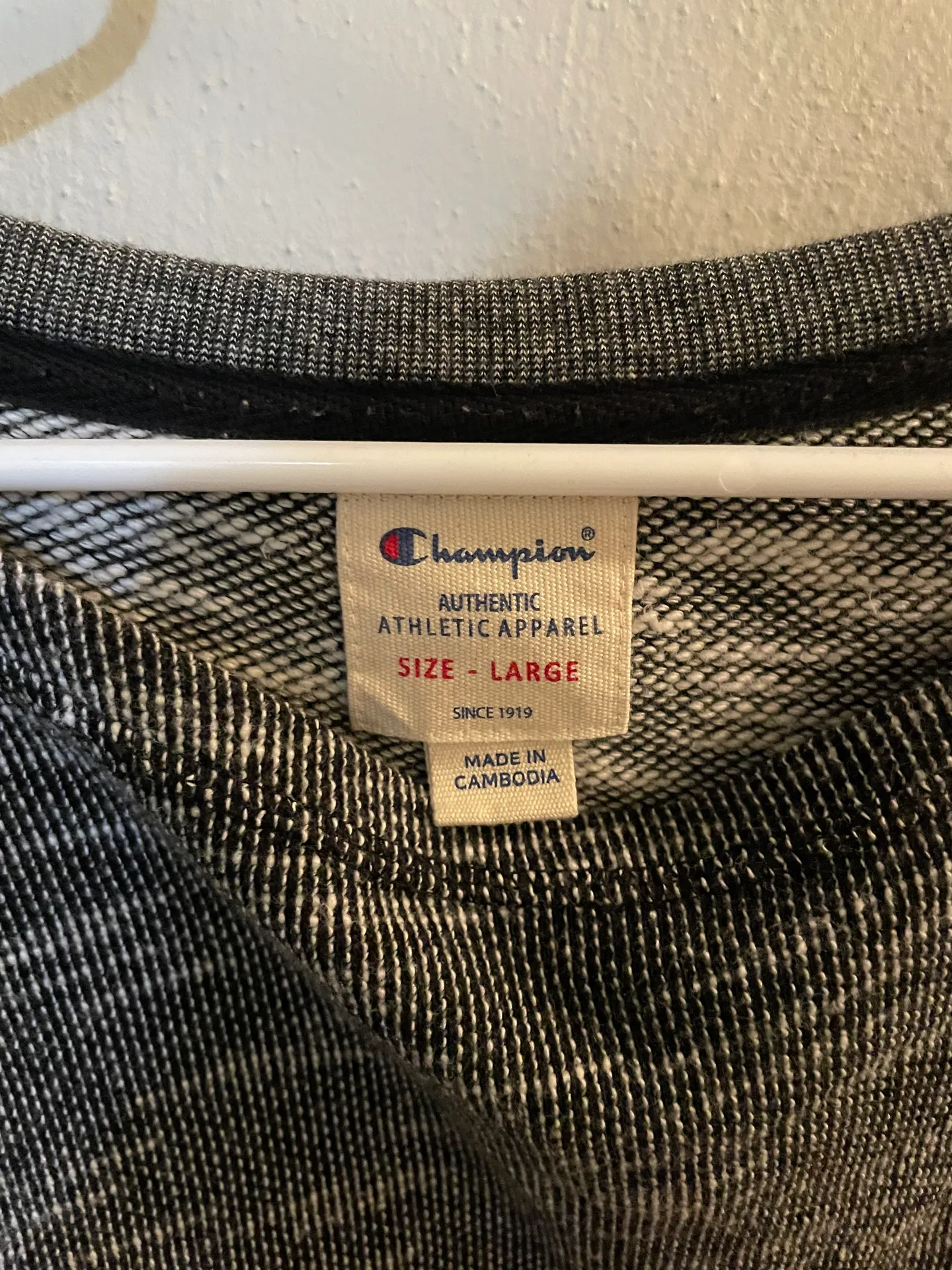 Champion Grey  Long Sleeve Sweater - Image 3