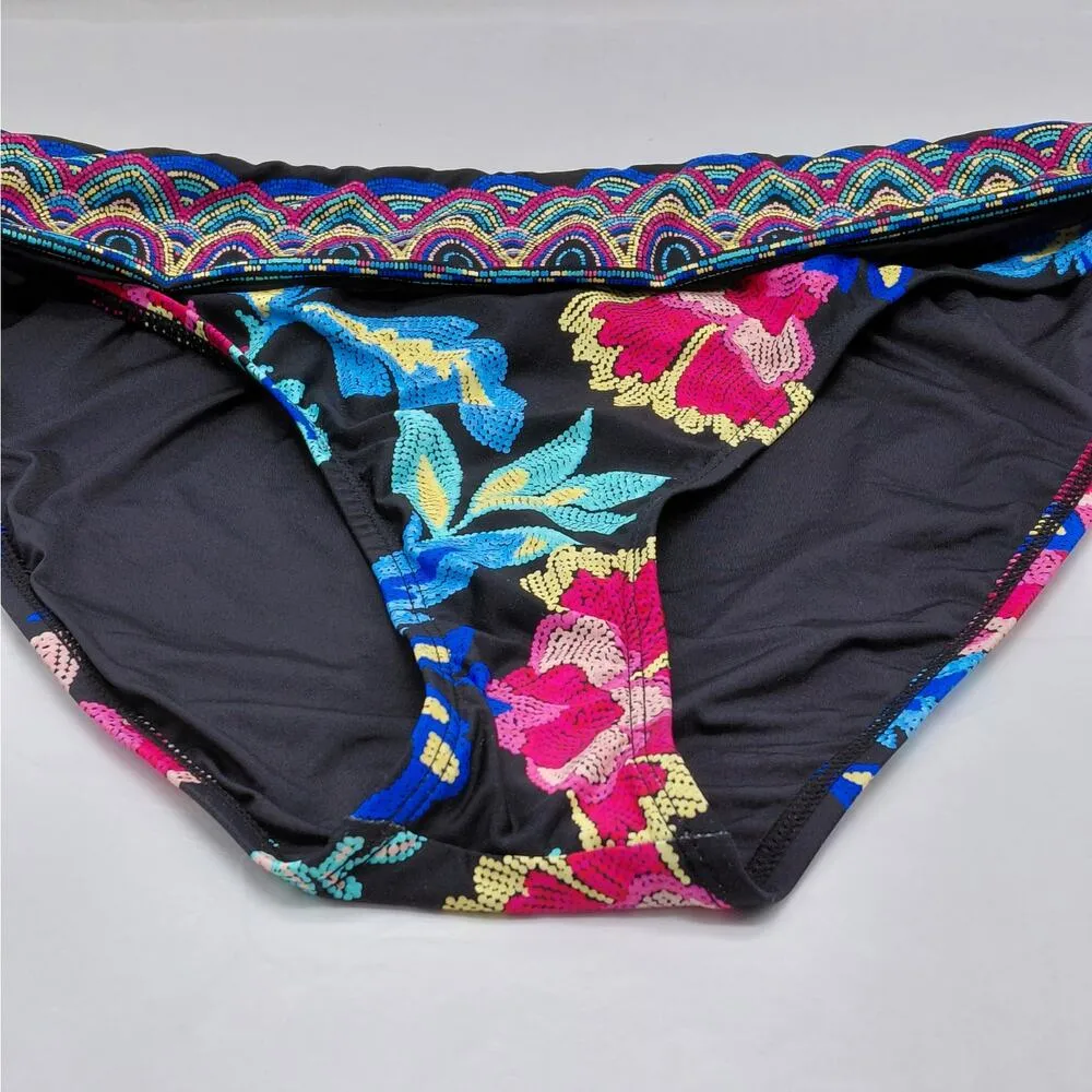 La Blanca Midnight Magic Banded Hipster Swimsuit Bottoms Women's 10 Beach Summer - Image 6