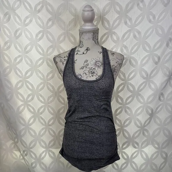 Athleta Norwegian Grey Speedlight Heather Tank Top Racerback Ruched‎ Size XS - Image 3