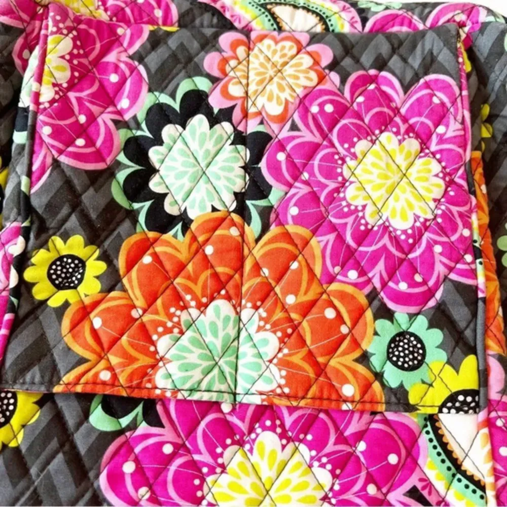 Vera Bradley Iconic‎ Campus Backpack Ziggy Zinnia Black Quilted Floral School - Image 14