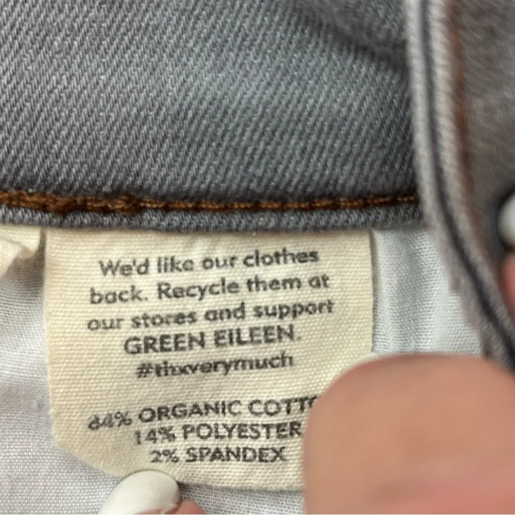 Eileen Fisher Gray Grey Women's Jeans‎ Size 6 Waist 28 Mid Rise Stretch Organic - Image 4