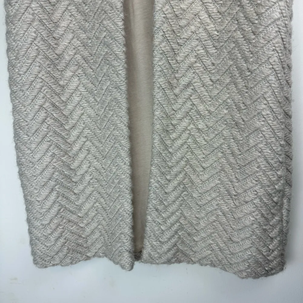 Michael Stars Womens Longline Sweater Vest Sz Medium Chevron Knit Open Front - Image 8
