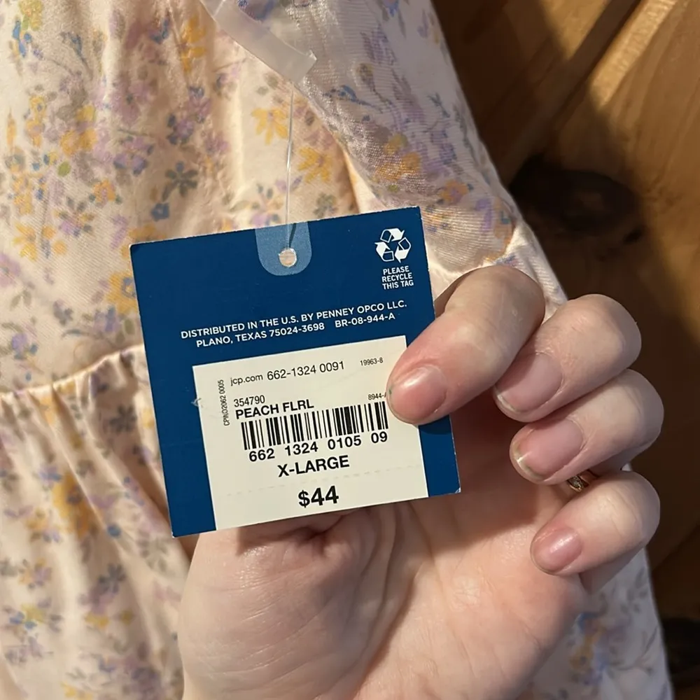 Arizona jean Co peach floral ruffle sleeve mini dress NWT - Image 3