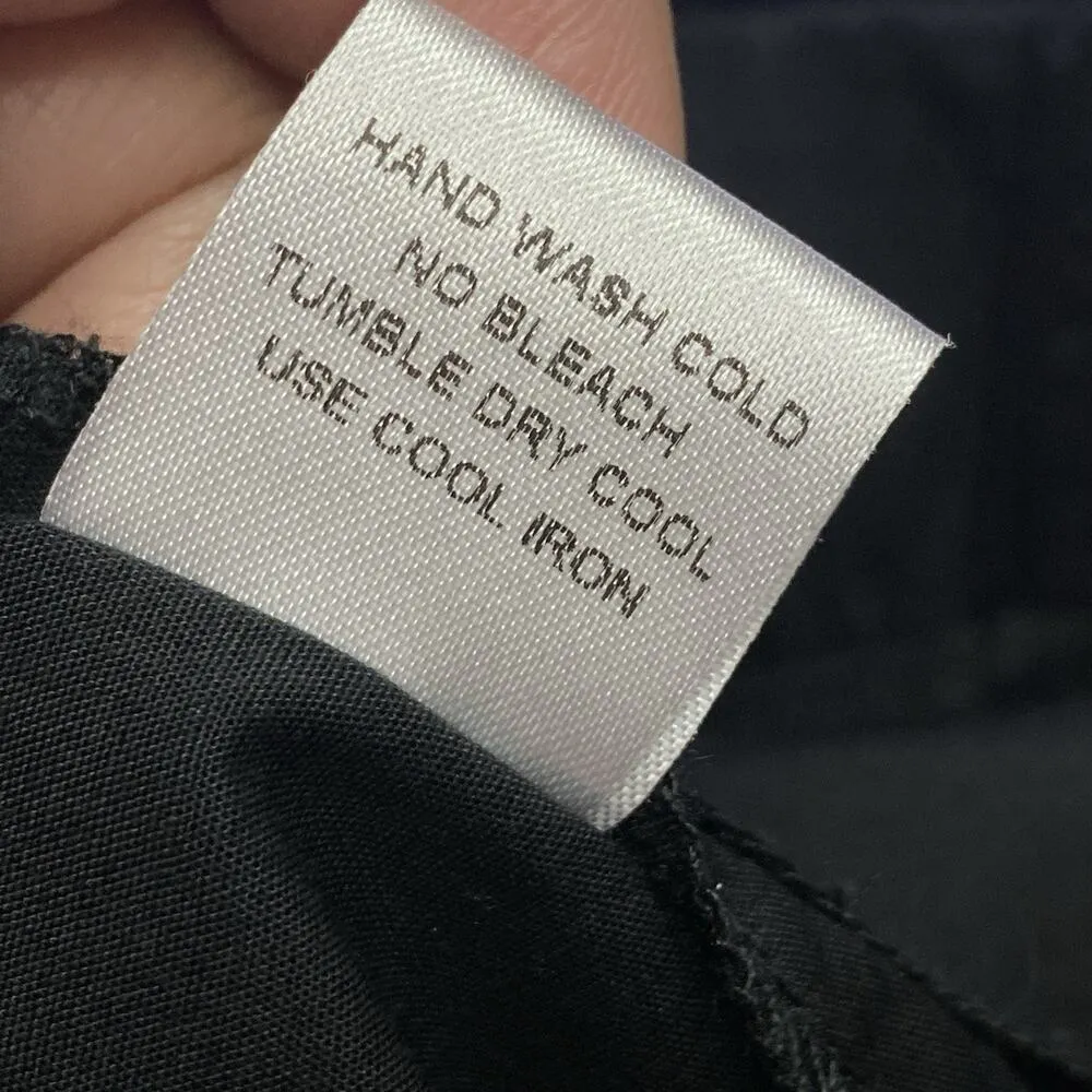 Jarbo Gathered Black Skirt Sz 40 Large Minimalist Dark Academia Indie Luxury - Image 5