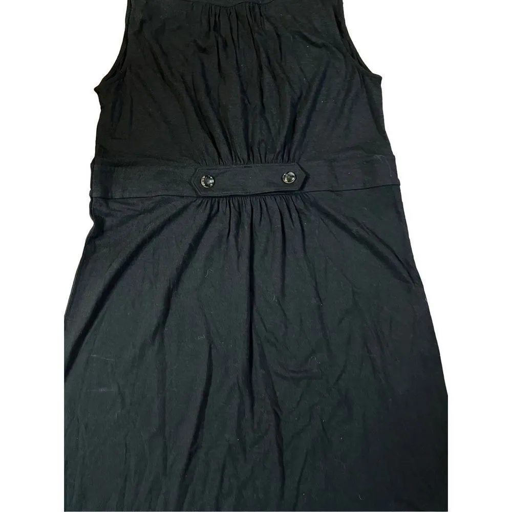 Juicy Couture black sleeveless y2k sheath dress with cinched front size XL wool - Image 7