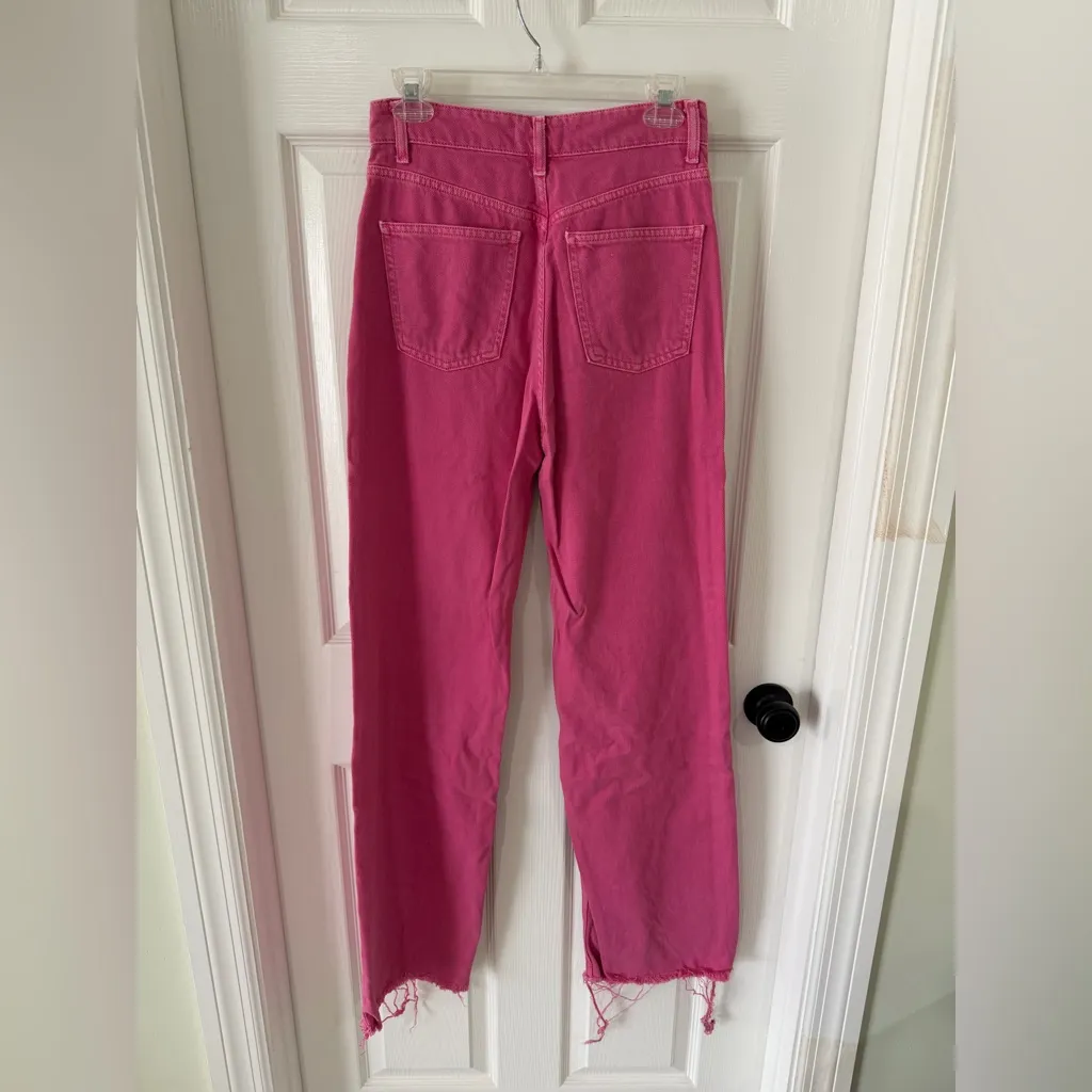 Zara Pink Denim Jeans - Image 5