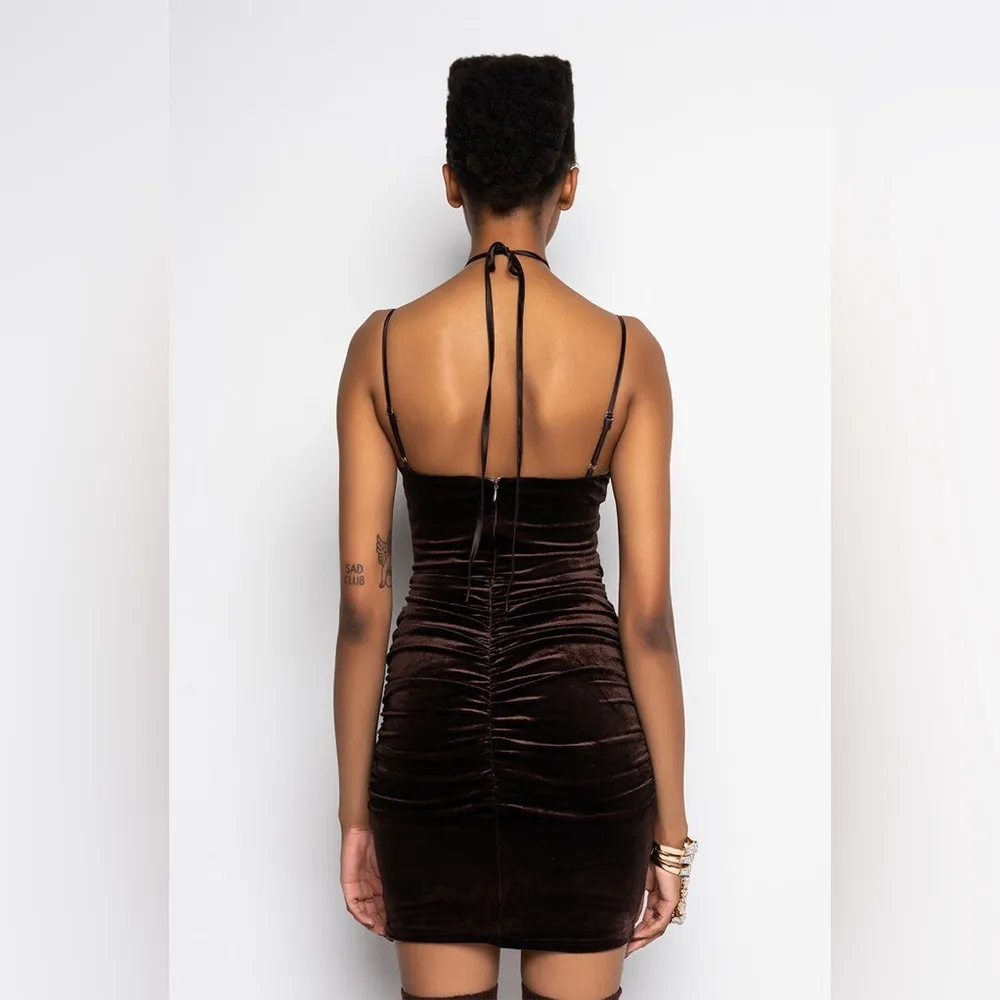 AKIRA Brown Dress Size Small - Image 5