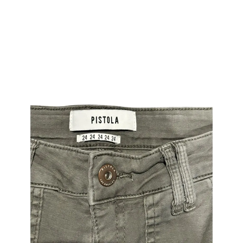 Pistola Womens Olive Green Jeans - Image 2