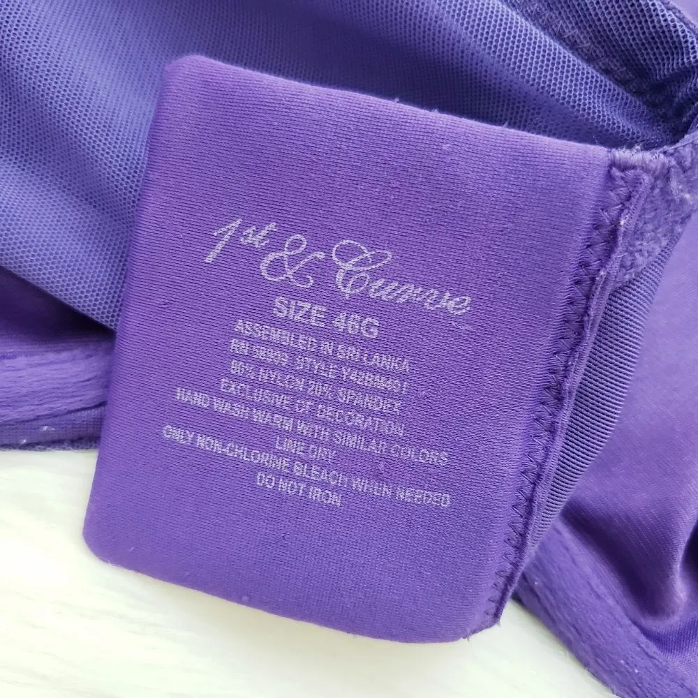 1st & Curve Purple Full Coverage Bra 46G - Image 4