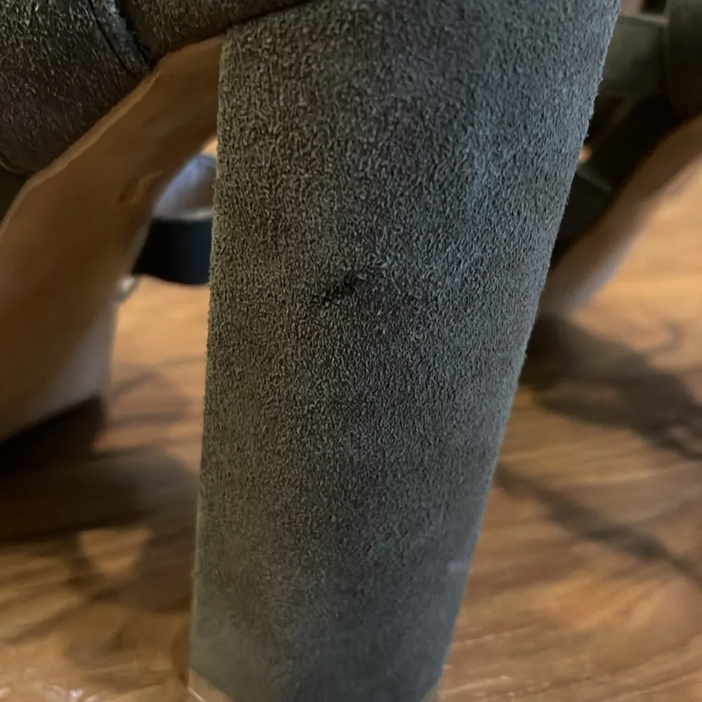 Shelly’s London Fiona Heeled Sandal army green chunky heels size 9 - Image 7