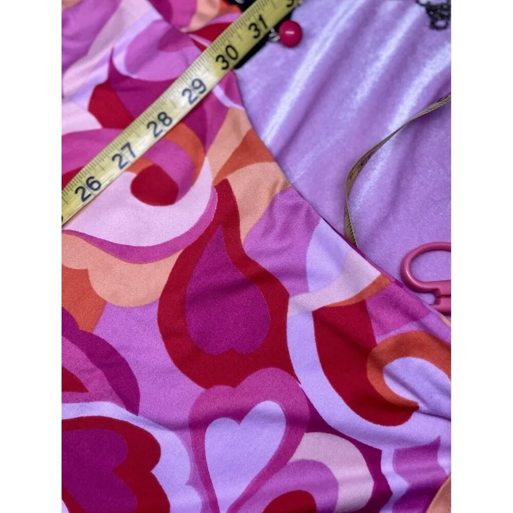 Retro Tunic Sz2X Short Slv Boutique Buttery Soft V Neck Matching Necklace Incl Size 2X - Image 13