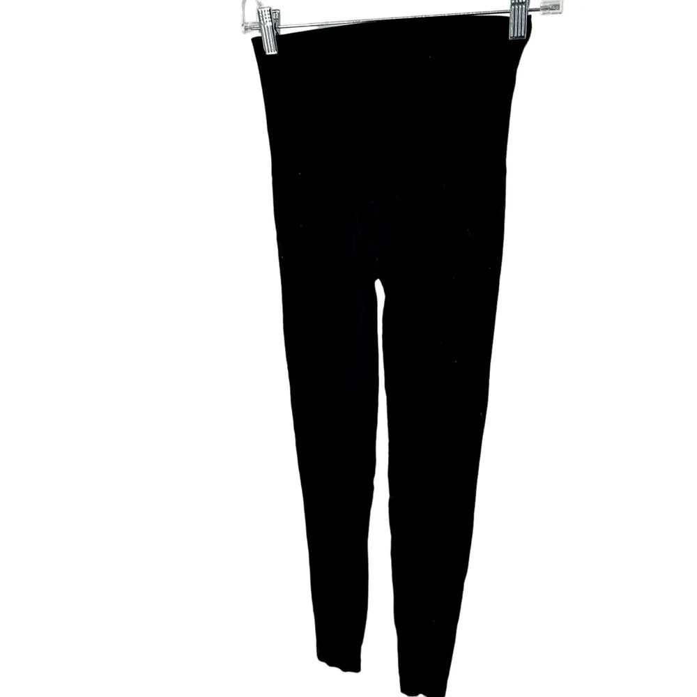 Spanx Assets Seamless Leggings High Rise Pull On Stretch Skinny Ankle Black S - Image 2